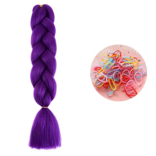 24 Zoll Jumbo Braids Extensions Synthetisches Flechthaar Afro Ombre Farbe Haar für Kinder Zopf A35 24inch 1Stück von KENFHH