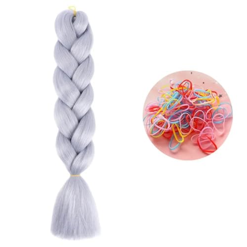24 Zoll Jumbo Braids Extensions Synthetisches Flechthaar Afro Ombre Farbe Haar für Kinder Zopf A40 24inch 1Stück von KENFHH