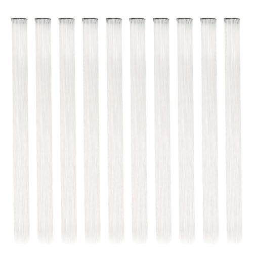 Synthetische 10-teilige glatte Haarverlängerungen zum Anklipsen, 55,9 cm, bunte Highlights, für Partys mit Frauen, G9, 55,9 cm Synthetische 10-teilige glatte Haarverlängerungen zum Anklipsen, 55,9 cm, bunte Highlights, für Partys mit Frauen, G9, 55,9 cm von KENFHH