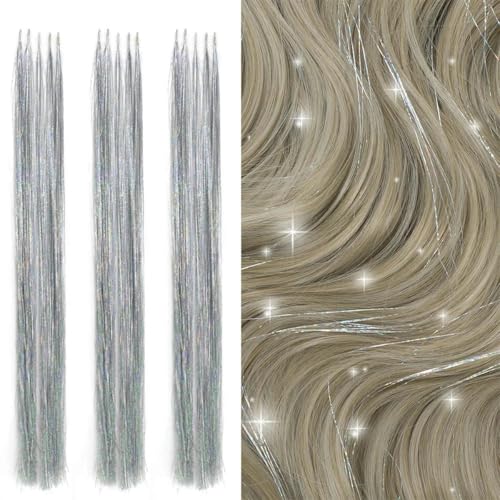 Synthetisches Haar Regenbogen Haarverlängerungen I Tip farbige Accessoires für Mode Damen 2023 Silber 24 Zoll 10 Stück Synthetisches Haar Regenbogen Haarverlängerungen I Tip farbige Accessoires für Mode Damen 2023 Silber 24 Zoll 10 Stück von KENFHH