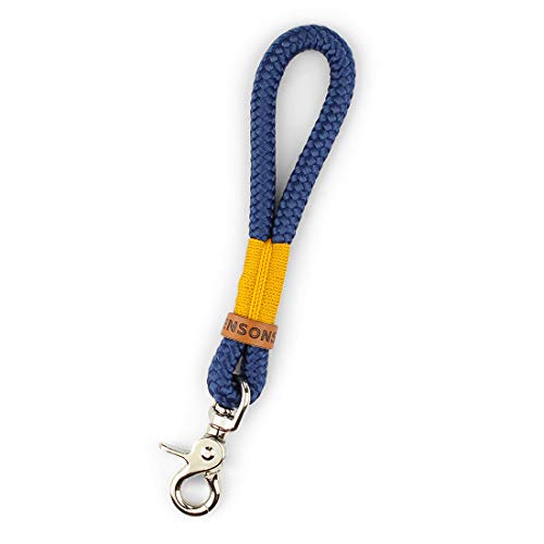 KENSONS for dogs SCHLÜSSELANHÄNGER | Blau-Gelb | Schlüsselband | Lanyard für Männer und Frauen - mit Liebe HANDGEMACHT | Geschenk | Valentinstag | Geburtstag von KENSONS for dogs