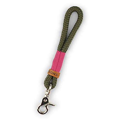 KENSONS for dogs SCHLÜSSELANHÄNGER | Grün-Pink | Schlüsselband | Lanyard für Männer und Frauen - mit Liebe HANDGEMACHT | Geschenk | Valentinstag | Geburtstag von KENSONS for dogs