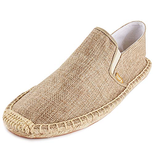 KENTTI Herren Casual Canvas Slip auf flachen Espadrilles Aprikose 44 EU von KENTTI