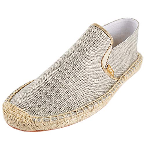 KENTTI Herren Casual Canvas Slip auf flachen Espadrilles Beige 44 EU von KENTTI