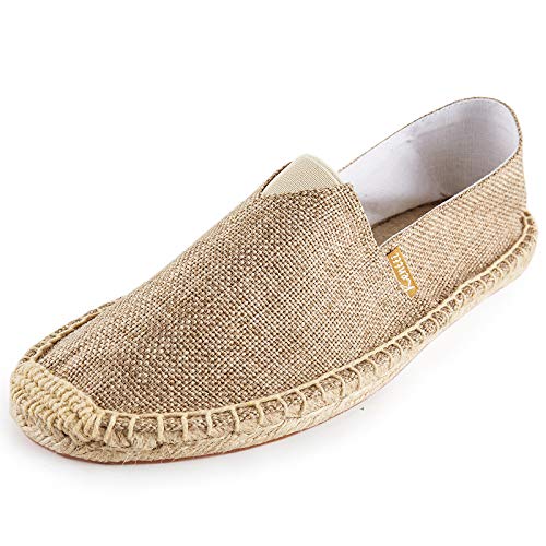 KENTTI Herren Classics Canvas Slip auf flachen Espadrilles Aprikose 45 EU von KENTTI