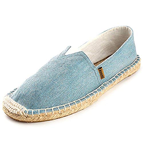 KENTTI Herren Leinwand Classic Flat Espadrilles Blau 43 EU von KENTTI