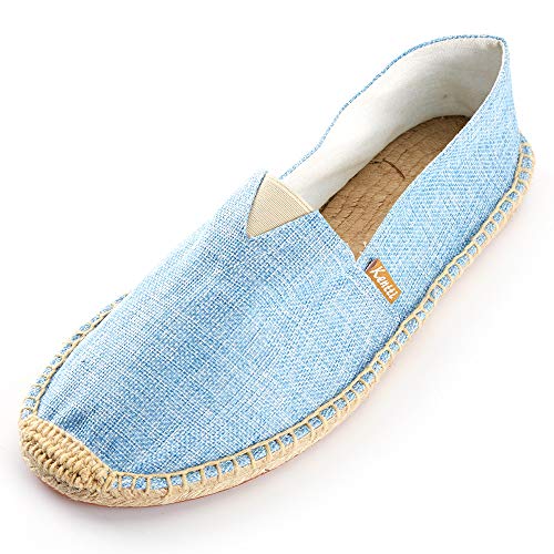 KENTTI Herren Leinwand Classic Flat Espadrilles Blau 44 EU von KENTTI