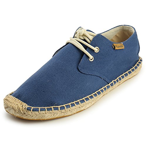 KENTTI Men's Classic Lace-up Canvas Esapdrilles Blau- 41 EU von KENTTI