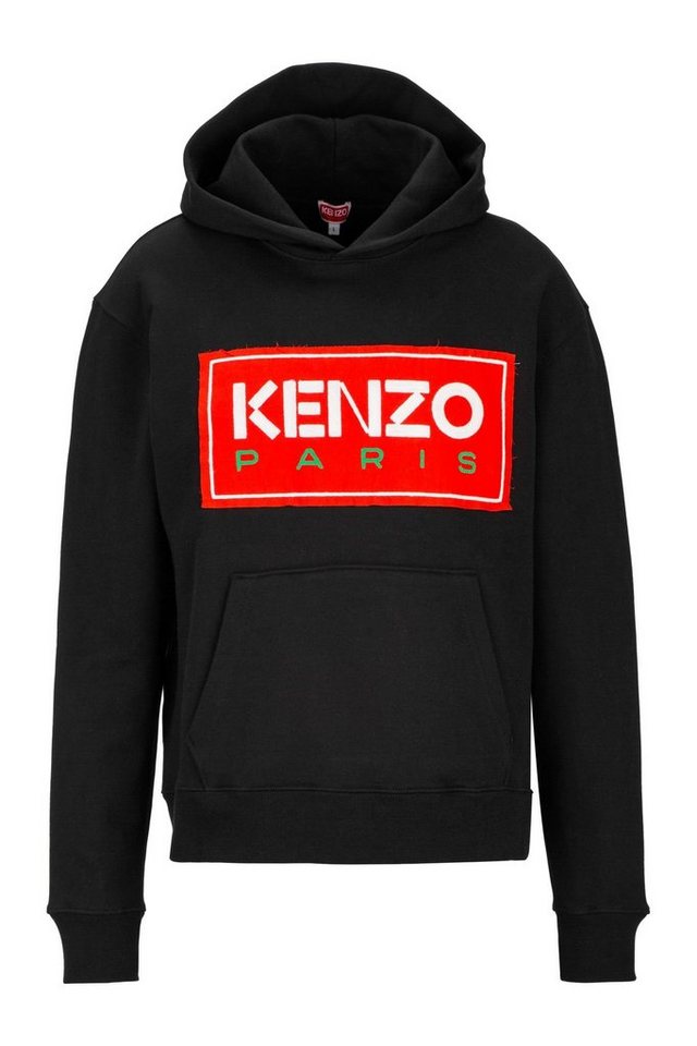 KENZO Hoodie Cotone Logo E Cappuccio mit auffälligem Logo-Blockprint von KENZO