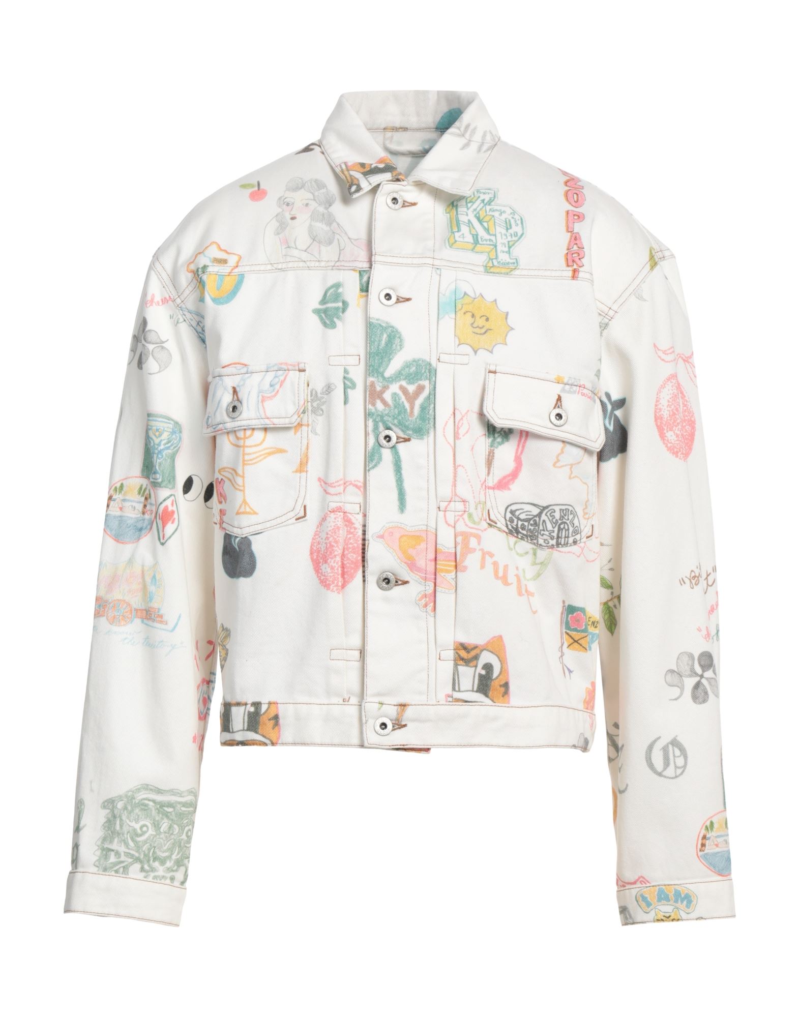 KENZO Jeansjacke/-mantel Herren Weiß KENZO Jeansjacke/-mantel Herren Weiß von KENZO