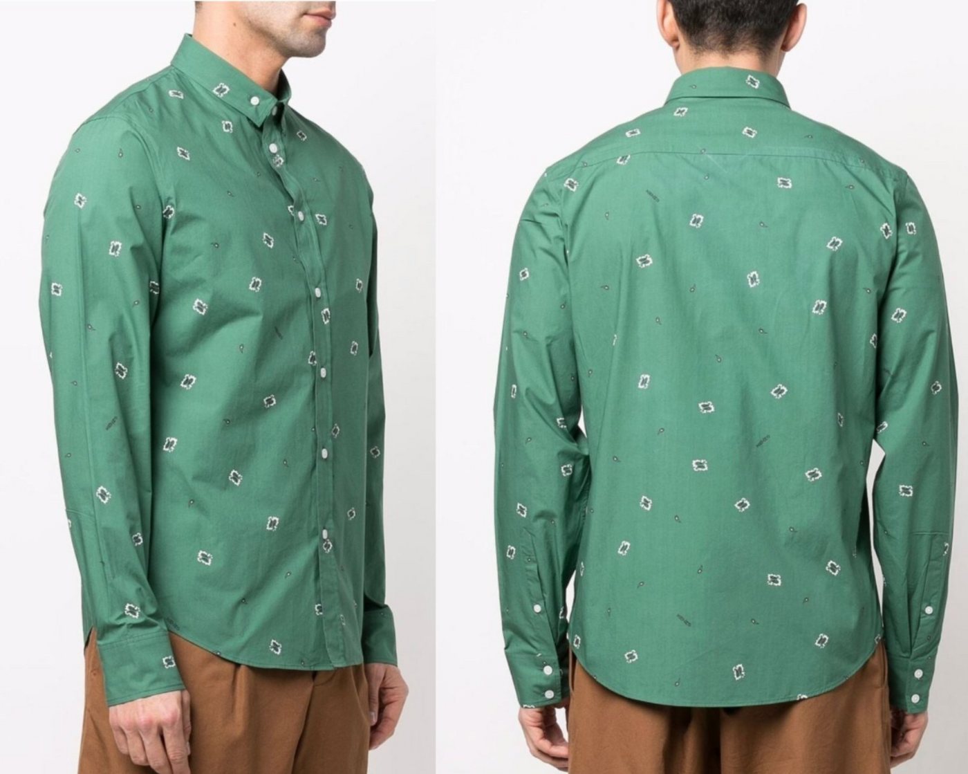 KENZO Langarmhemd KENZO Shirt Bandana Print Button-Down Hemd T-shirt Button-Down Icon He von KENZO