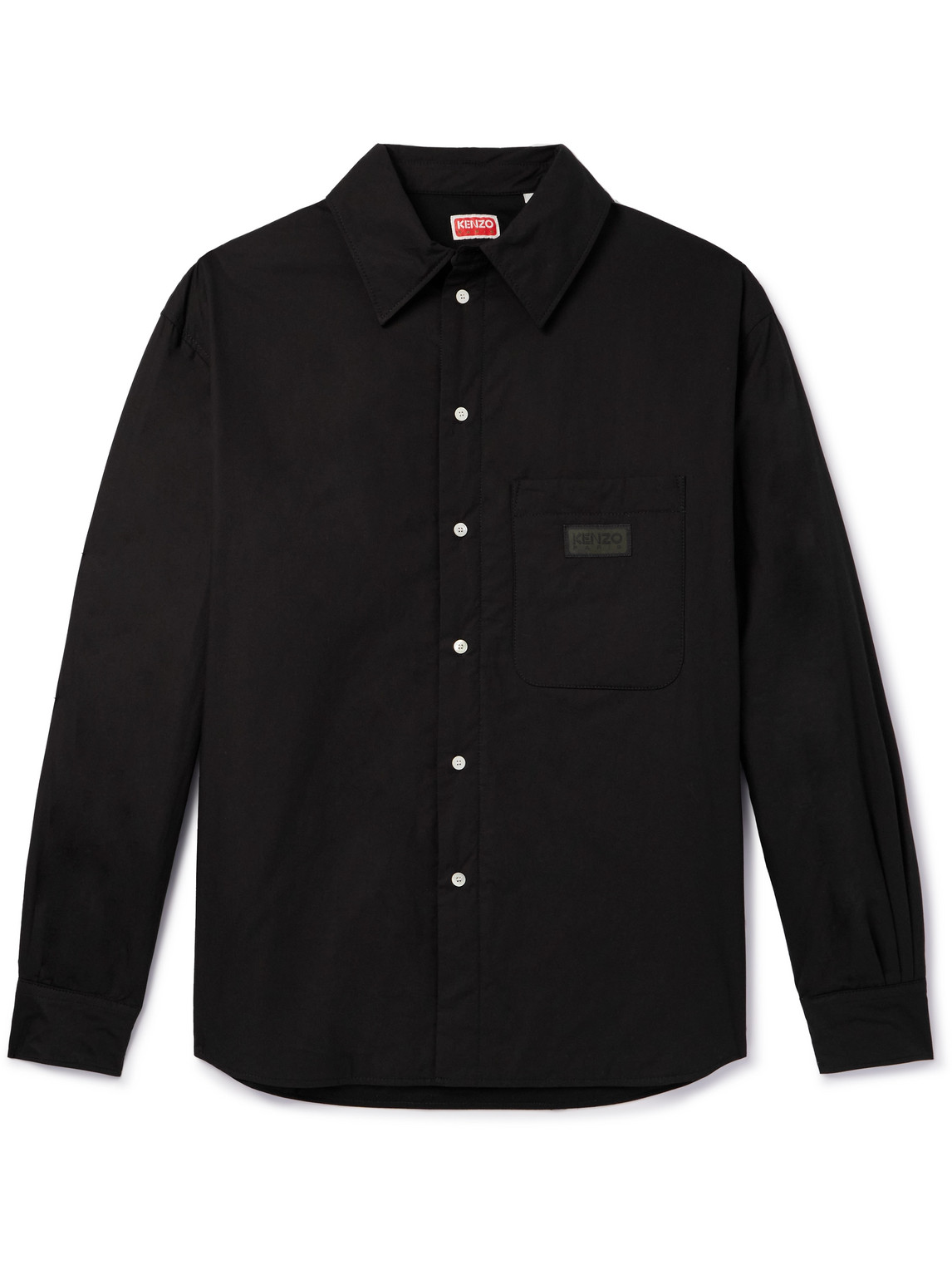 KENZO - Logo-Appliquéd Padded Cotton Overshirt - Men - Black - S von KENZO
