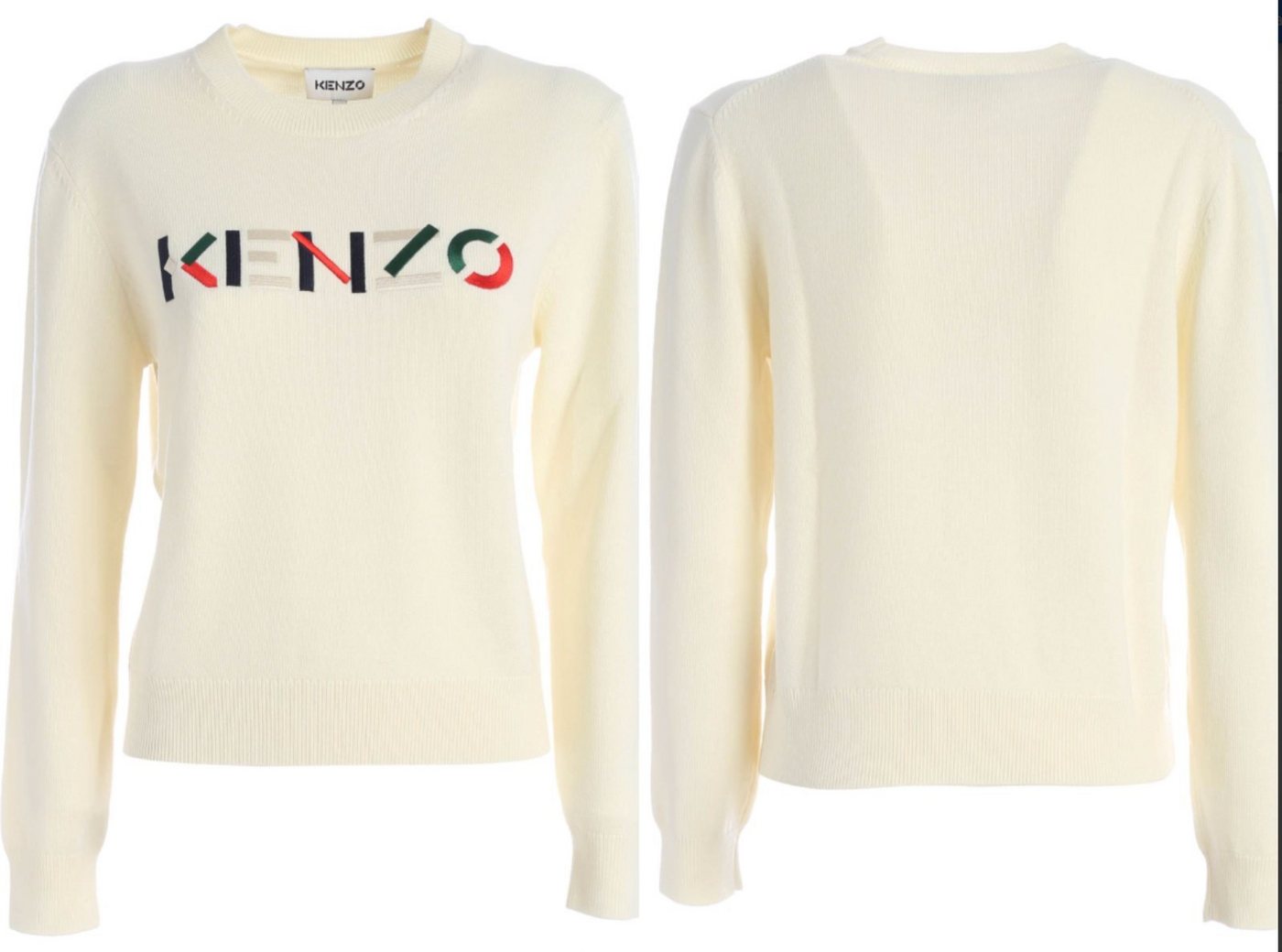 KENZO Strickpullover KENZO EMBROIDERED MULTICOLOR LOGO PULLOVER JUMPER PULLI SWEATER STRICK von KENZO