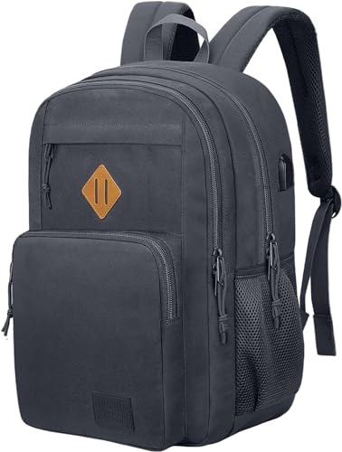 KEOFID Laptop Rucksack für Herren Damen, Großer Schulrucksack für Jungen, Mädchen und Teenager, Anti-Diebstahl Computer Rucksack, 15,6 Zoll Laptop, Handgepäck Rucksack(Grey) von KEOFID