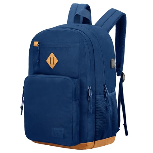 KEOFID Laptop Rucksack für Herren Damen, Großer Schulrucksack für Jungen, Mädchen und Teenager, Anti-Diebstahl Computer Rucksack, 15,6 Zoll Laptop, Handgepäck Rucksackr((Blue19) von KEOFID