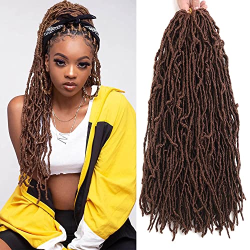 Soft Locs Häkelhaarverlängerung für Damen, 45,7 cm, 6 Packungen, Naturbraun, 45,7 cm, Nr. 30 Soft Locs Häkelhaarverlängerung für Damen, 45,7 cm, 6 Packungen, Naturbraun, 45,7 cm, Nr. 30 von KEPBEAY