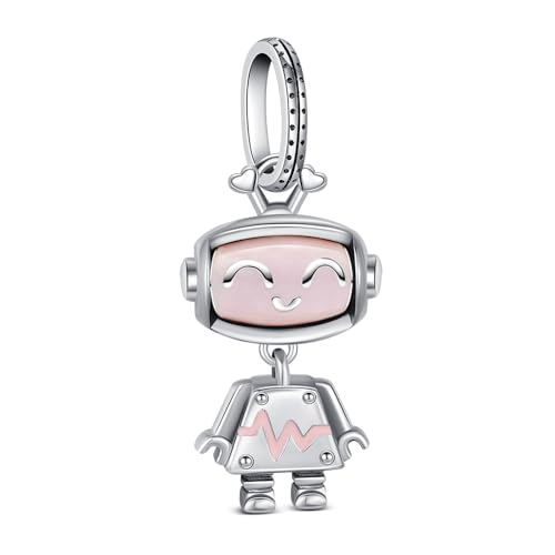 KEQ 925 Sterling Silber Emaille Bestie Bot Roboter Charm-Anhänger für Frauen Armband und Halskette als Geschenke Für Mädchen, Tochter, Enkelin, Nichte, Geburtstag von Mama und Freunden KEQ 925 Sterling Silber Emaille Bestie Bot Roboter Charm-Anhänger für Frauen Armband und Halskette als Geschenke Für Mädchen, Tochter, Enkelin, Nichte, Geburtstag von Mama und Freunden von KEQ
