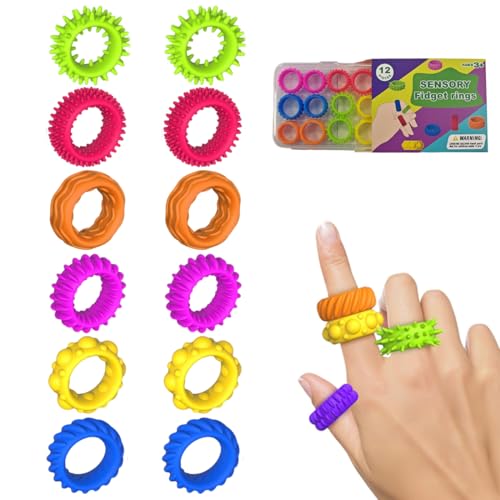 KEQAR 12 Stück Fingerspielzeug für Kinder und Erwachsene, sensorische Autismus Spielzeug, Anti-Stress-Kissen Spielzeug, Stress und Angst Relief, Angst ADHD Spielzeug KEQAR 12 Stück Fingerspielzeug für Kinder und Erwachsene, sensorische Autismus Spielzeug, Anti-Stress-Kissen Spielzeug, Stress und Angst Relief, Angst ADHD Spielzeug von KEQAR