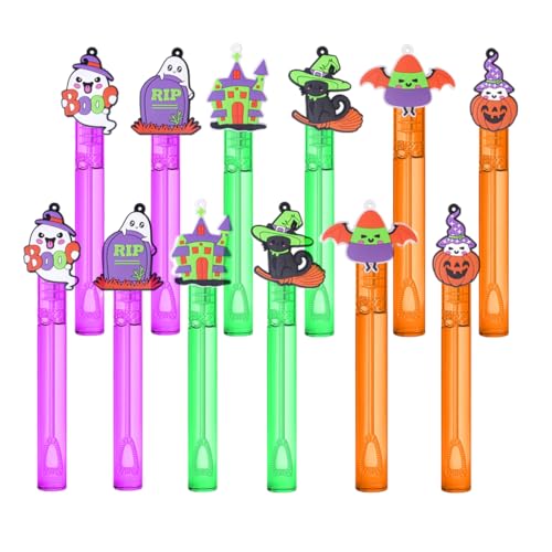 KEQAR 12 Stück Halloween-Spielzeug Kürbisseifenblasen, Mini-Seifenblasen, Seifenblasen, für Karneval und Spiele im Freien von KEQAR