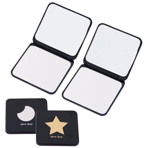 KEQAR 2er-Pack Ultradünner Langlebiger Makeup-Spiegel, Tragbarer Klappspiegel Unisex, Taschenspiegel Klappbar, Kosmetikspiegel für Reisen, Reisespiegel KEQAR 2er-Pack Ultradünner Langlebiger Makeup-Spiegel, Tragbarer Klappspiegel Unisex, Taschenspiegel Klappbar, Kosmetikspiegel für Reisen, Reisespiegel von KEQAR