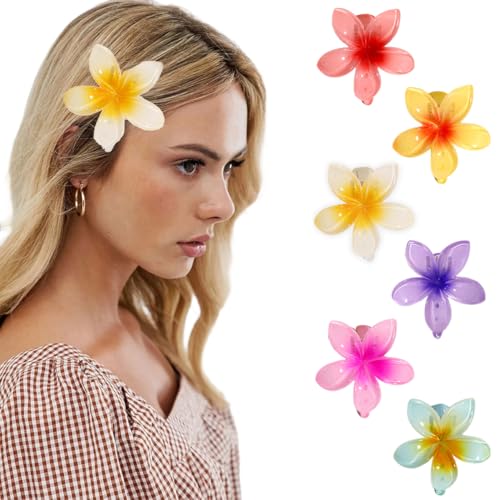 KEQAR 6 Stück Blumen Haarklammer Klein, Haarspange Blume für Damen Mädchen, Haarspangen Damen Dickes Haar Haarstyling Zubehör (4 cm) von KEQAR