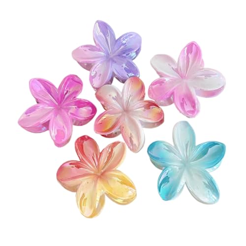 KEQAR 6 Stück Niedliche Blumenförmige Haarklammer Haarspangen Damen für Frauen Mädchen Haarstyling Zubehör Flower Hair Clip für Dickes Haar von KEQAR
