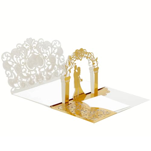 KEQAR Pop-up Hochzeitskarten, 3D Hochzeitskarten Edle Faltkarten, Elegante Hochzeitskarten KEQAR Pop-up Hochzeitskarten, 3D Hochzeitskarten Edle Faltkarten, Elegante Hochzeitskarten von KEQAR
