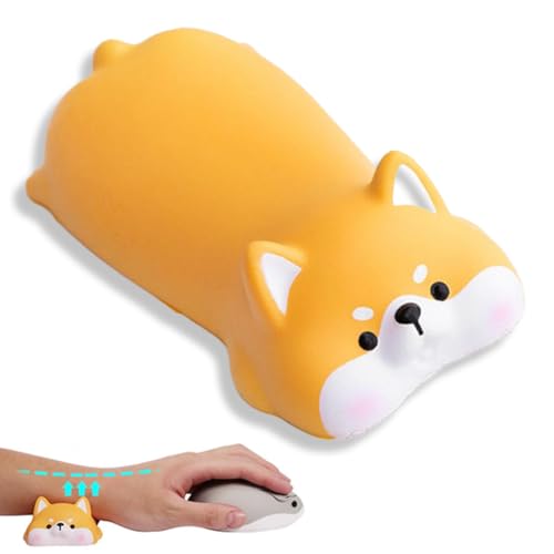 KEQAR Shiba Inu Ergonomische Handgelenkauflage und Ellenbogenstütze aus Memory-Schaumstoff für Schreibtisch, reduziert Arm- und Ellenbogenbelastung beim Computerarbeiten von KEQAR