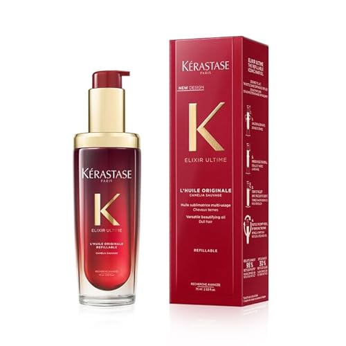 KÉRASTASE Elixir Ultime Rouge – limitierte Edition – pflegendes Haaröl – Pflege mit Thermo-Schutz ohne Ausspülen – Kamelien- & Arganöl – für alle Haartypen von KÉRASTASE