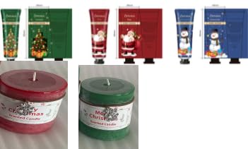 Handcreme Geschenkset Duftkerzen Kleiner Weihnachtsgruß 8Set Adventskalender 2025 Parfümierte Feuchtigkeitsspendend für Trockene Rissige Hände Füße Feuchtigkeitscreme Pflegecreme Weihnachtsgeschenke von KERCAMKEL