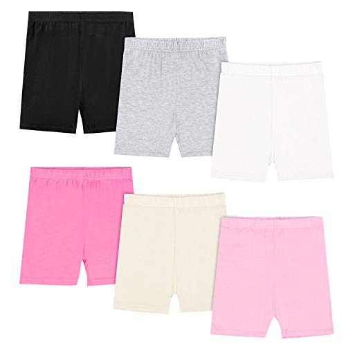 KEREDA Radlerhose Kurze Hose Mädchen Shorts Kinder Kurze Leggings Boxershorts Panty 2-10 Jahre 6 Paar, Mehrfarbig, 2-3 Jahre von KEREDA