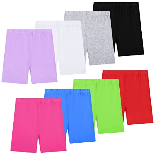 KEREDA Kurze Hose Mädchen Radlerhose Kurze Leggings Shorts Kinder Boxershorts Sport 2-10 Jahre 8 Paar, A 8-10 Jahre von KEREDA