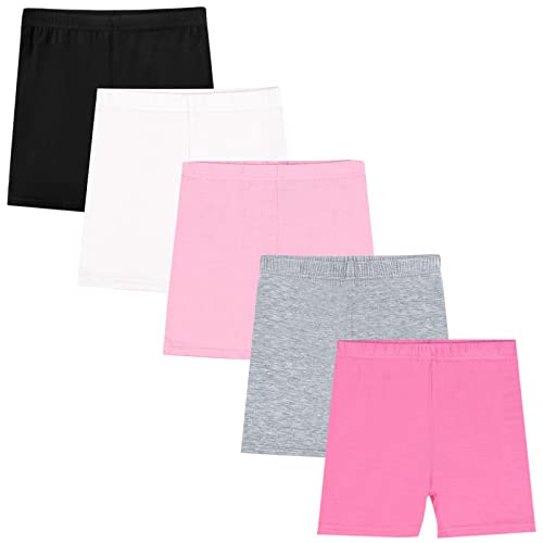 KEREDA Kurze Leggings Mädchen Radlerhose Kinder Kurze Hosen Sommer Shorts Hose 2-10 Jahre 5 Paar 5 Paar Mehrfarbig 7-8 Jahre von KEREDA
