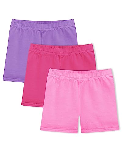 KEREDA Mädchen Kinder Radlerhose Kurze Hose Leggings Shorts Baumwolle 3 Paar,Rosarot/Violett/Rosa,12-14 Jahre von KEREDA