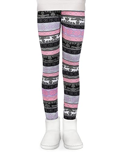 KEREDA Mädchen Leggings Thermo Gefüttert Warme Winter Dicke,B,EU 122-128,Manufacturer 130 von KEREDA