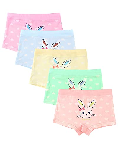 KEREDA Unterhosen Mädchen Unterwäsche Kinder Baumwolle Boxershorts Teenager Pantys Schlüpfer 5er-Pack E 116-128 von KEREDA