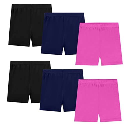 KEREDA Radlerhose Mädchen Kinder Kurze Hose Shorts Kurze Leggings Cycling Panty 2-10 Jahre 6 Paar, C 2-3 Jahre von KEREDA