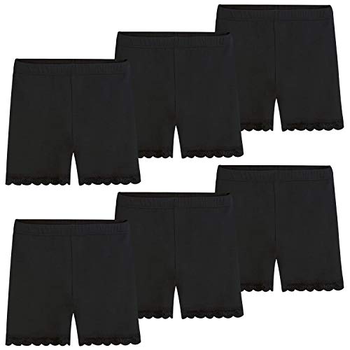 KEREDA Radlerhose Mädchen Kinder Kurze Hosen Mädchen Sommer Hose Shorts Leggings Sporthose 2-10 Jahre 6er-Pack Schwarz 4-5 Jahre von KEREDA