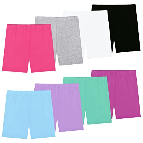 KEREDA Kurze Hose Mädchen Radlerhose Kurze Leggings Shorts Kinder Boxershorts Sport 2-10 Jahre 8 Paar, C 2-3 Jahre von KEREDA