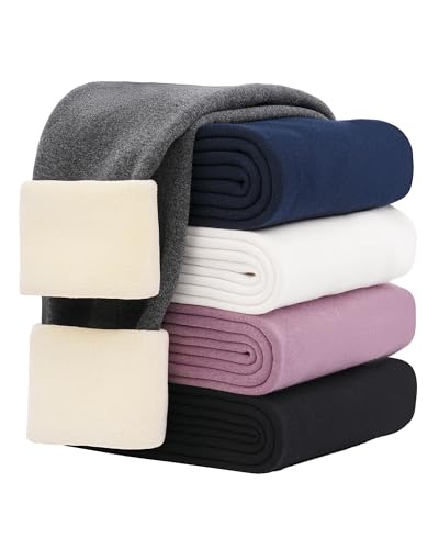 KEREDA Thermoleggings Mädchen Thermo Leggings Kinder Winter Warme Dicke Sherpa-Gefüttert,Dunkelgrau,140-146 von KEREDA