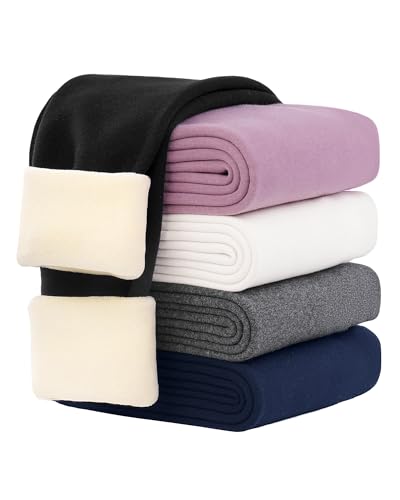 KEREDA Thermoleggings Mädchen Thermo Leggings Kinder Winter Warme Dicke Sherpa-Gefüttert,Schwarz,140-146 von KEREDA