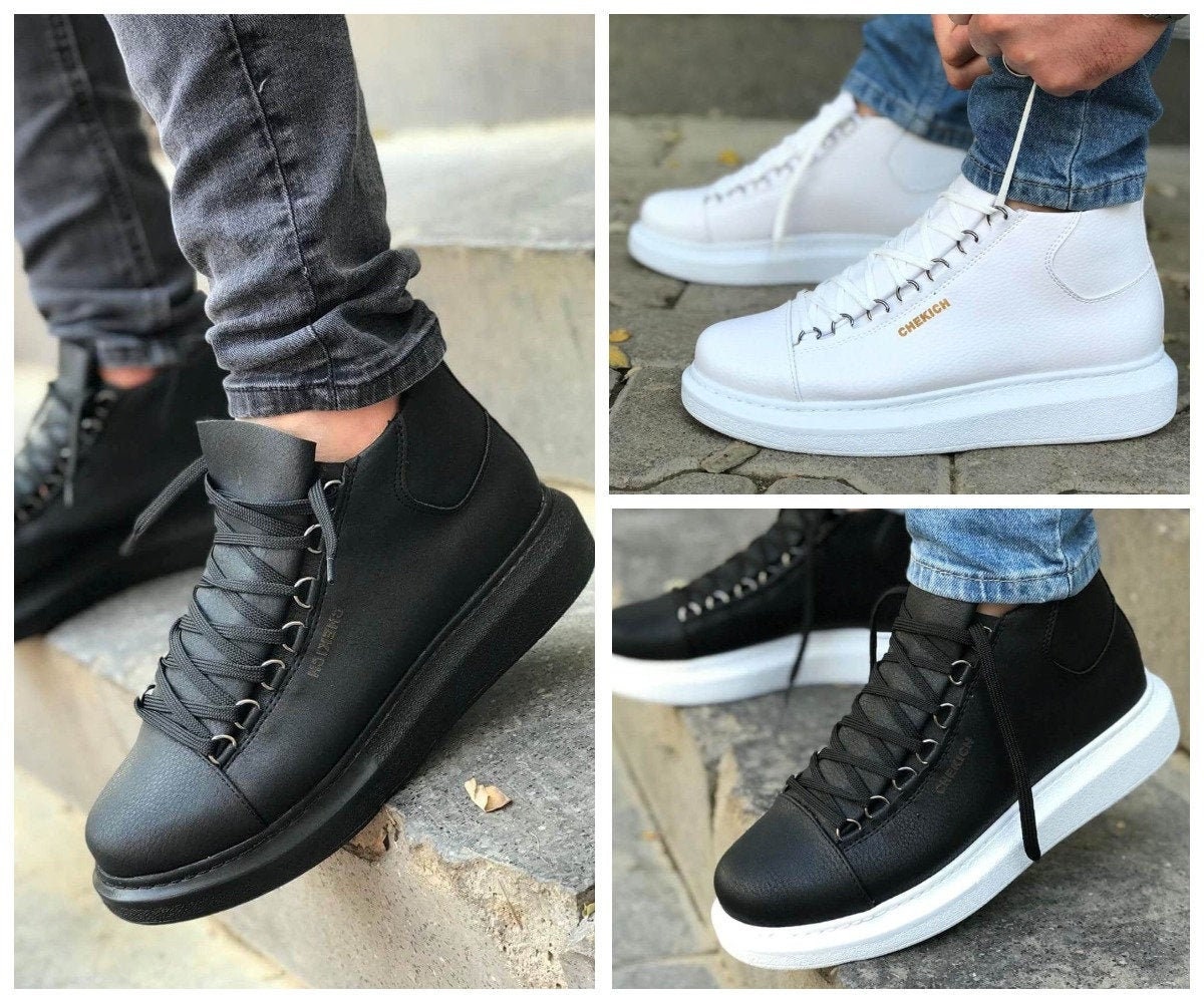 High Heels Schuhe| Unisex Turnschuhe| Lässige Sneaker | Bequeme Eco Leder Sneakers |Personalisierte Geschenke Für Männer von KERIMOFSTORE