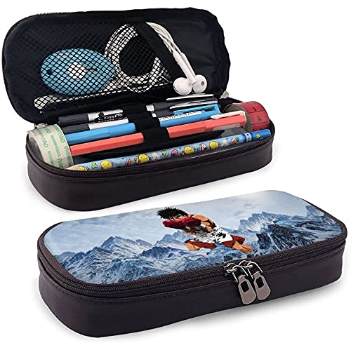 Hajim-E No Ipp-O Leder Federmäppchen Federmäppchen Große Kapazität Stift Marker Halter Pouch Box Große Aufbewahrung Schreibwaren Organizer mit Reißverschluss für Büro von KEROTA