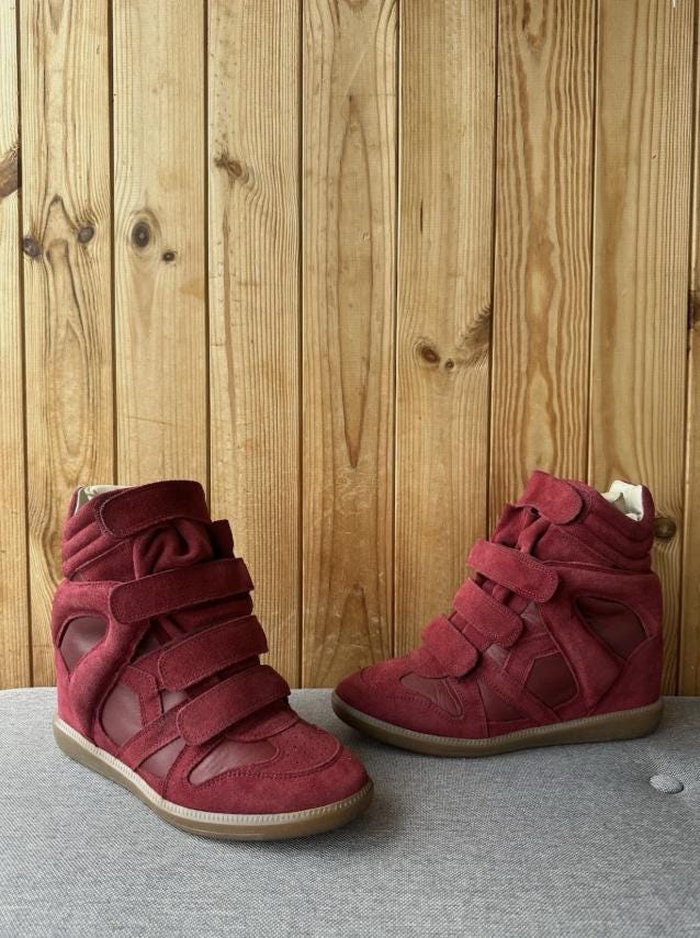 Authentic Isabel Marant Bekett Leather Wedge Sneakers - All Sizes Available von KERSTADF