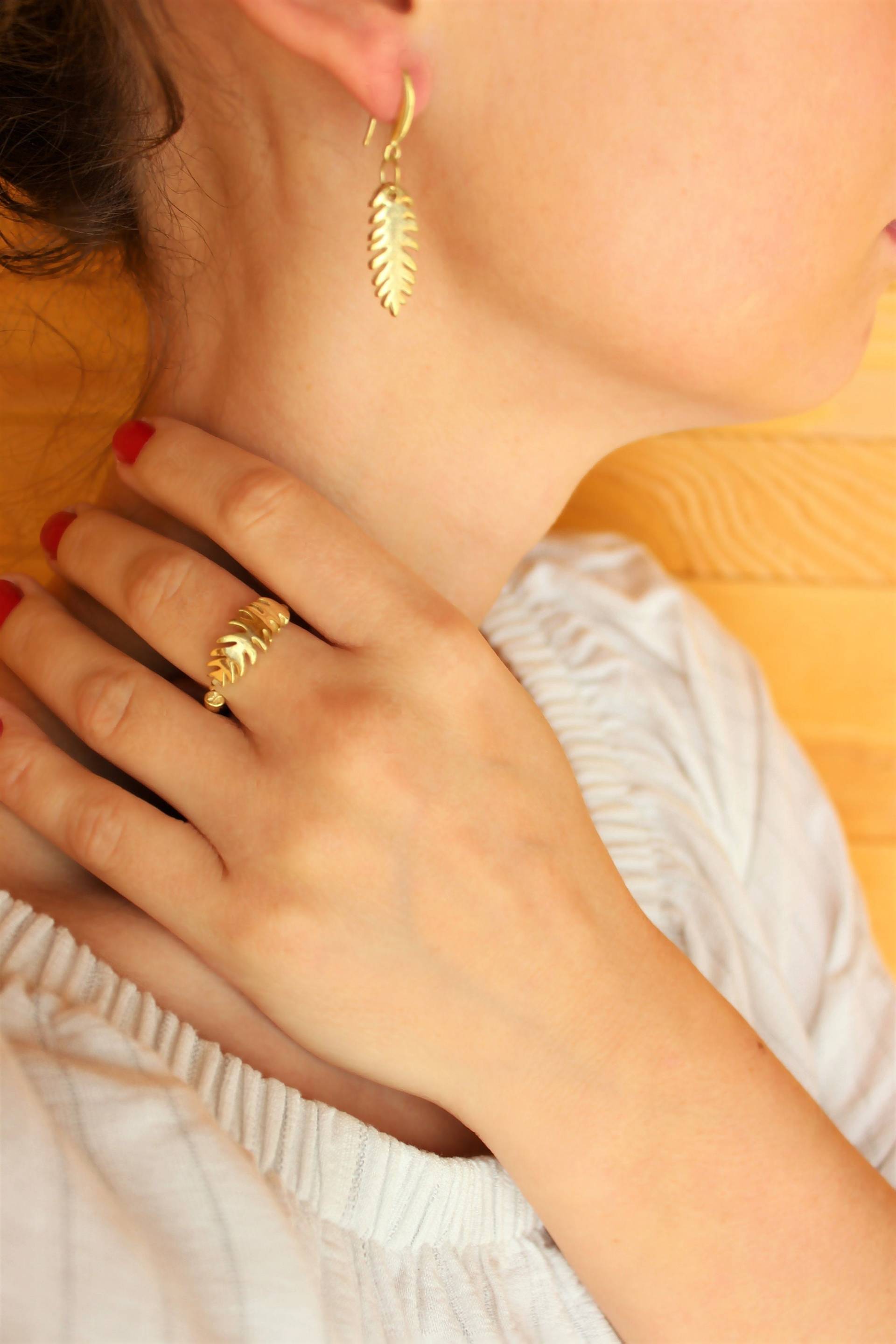 Palmblatt Split-Ring Palmblatt Split-Ring von KERjewellery