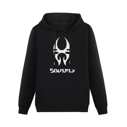 KESIHANXIANGUO Soulfly Logo Unisex Hooded Printed Pullover Hoodies Mens Black Sweatshirts 3XL KESIHANXIANGUO Soulfly Logo Unisex Hooded Printed Pullover Hoodies Mens Black Sweatshirts 3XL von KESIHANXIANGUO
