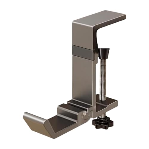 KESOTO Schreibtischhaken Kaminhaken Handtaschenhaken Regenschirmhaken Schulranzenaufhänger Verstellbar Und Leicht Aus Aluminium mit Starker Stützkraft für K, Grau von KESOTO