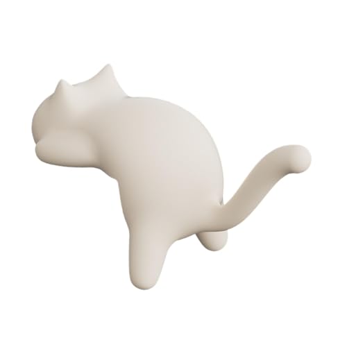 KESOTO Taschenhalter Als Lustiger Tischhaken Katzen Aufhänger Und Schulranzenhalter Robuste Halterung Aus Pp Material für Studenten für Klassenzimmer Wohnhe, Weiß von KESOTO