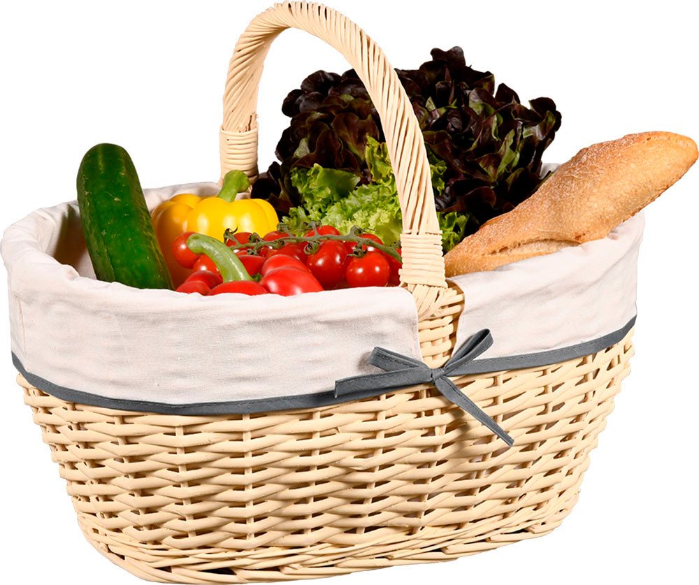 KESPER® Einkaufskorb, Weidengeflecht mit Textilfutter von KESPER®