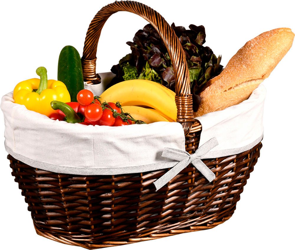 KESPER® Einkaufskorb, Weidengeflecht mit Textilfutter von KESPER®